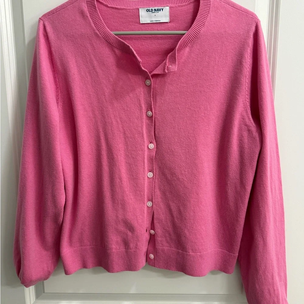 Old Navy Women's Vibrant Pink Cardigan - Picture 3 of 3